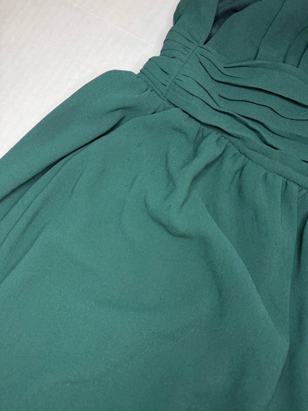 DEFECT NWT Lulus Heavenly Hues Maxi Dress Forest Green Prom Size S #508192 - Picture 6 of 14
